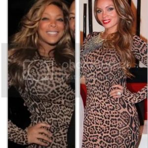 BCBG LEOPARD BODYCON DRESS